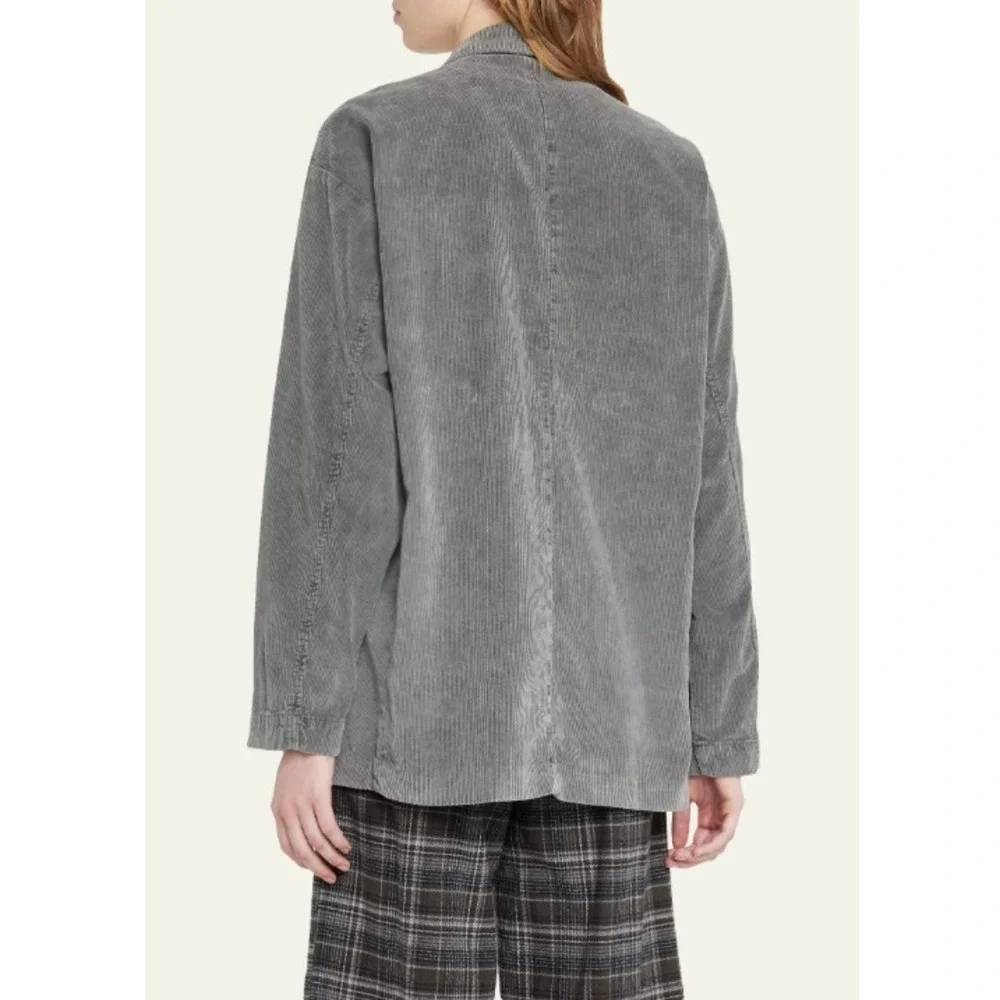NSF Corduroy Blazer Jacket Women's Small Gray Relaxed Classic Western Casual Y2K - Picture 13 of 14